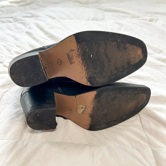 ASOS Truffle Collection Black Faux Leather Ankle Boots Point Toe Women’s Size 9 - Picture 7 of 9